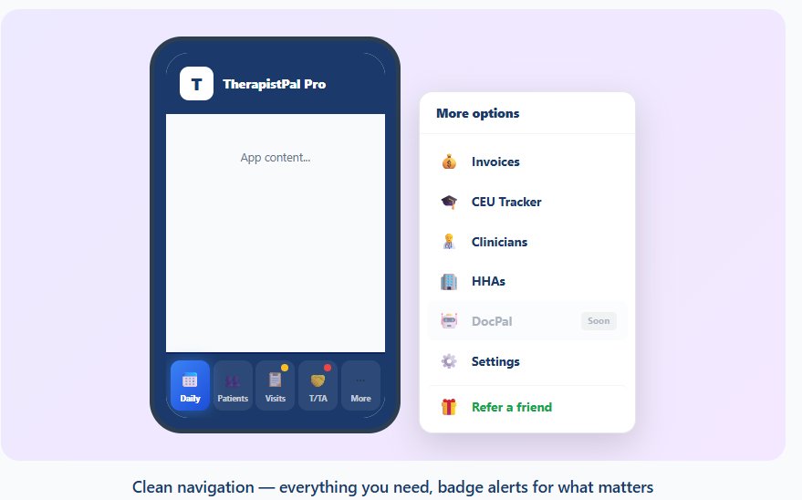 Clean navigation — everything you need, badge alerts for what matters